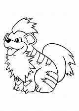 Growlithe Pokemon Colorings Presionar Recordar Cookies sketch template