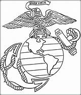 Usmc Coloring Pages Emblem Getdrawings sketch template