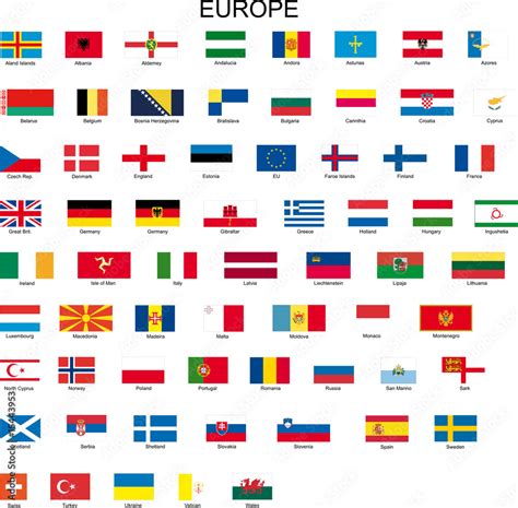 europa flaggen stock vektorgrafik adobe stock