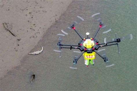 croc spotting drone patrol takes