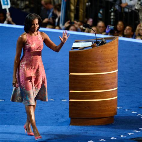 michelle obama s pink dnc dress an analysis