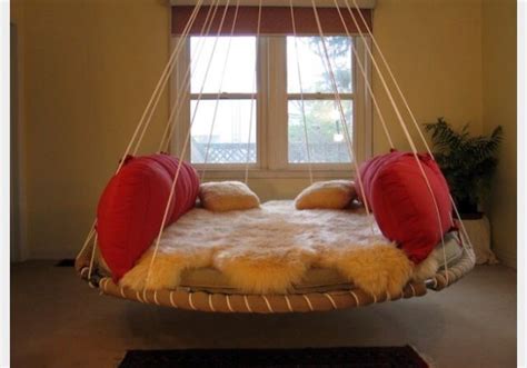 Recycled Trampoline Bed Hanging Beds Bed Swing Diy
