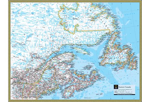 eastern canada wall map  national geographic mapsales
