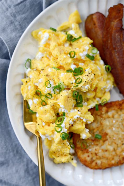 scrambled eggs  cottage cheese simply scratch
