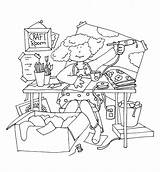 Room Messy Craft Digi Pages Colouring Realistic Yes Coloring Dearie Stamp Stamps Dolls sketch template