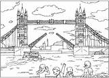 Regno Unito Disegni Londra Ponte sketch template