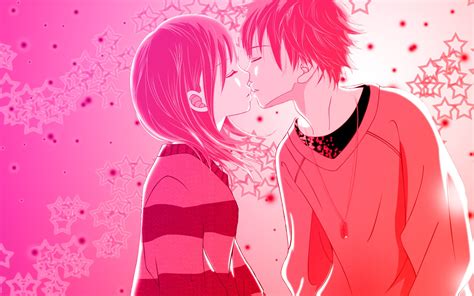 Romance Anime Love Couple Kissing Images Hd