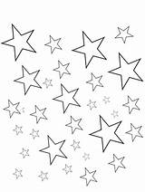 Coloring Stars Star Pages Printable Drawing Small Kids Sky Night Print Template Point Little Coloring4free Sheets Twinkle Ninja Colouring Color sketch template
