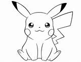 Coloring Pikachu Cute Pages Print sketch template