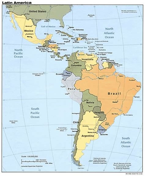 mapa de america latina