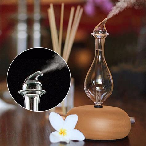houten glas aromatherapie pure essentiele olien diffuser