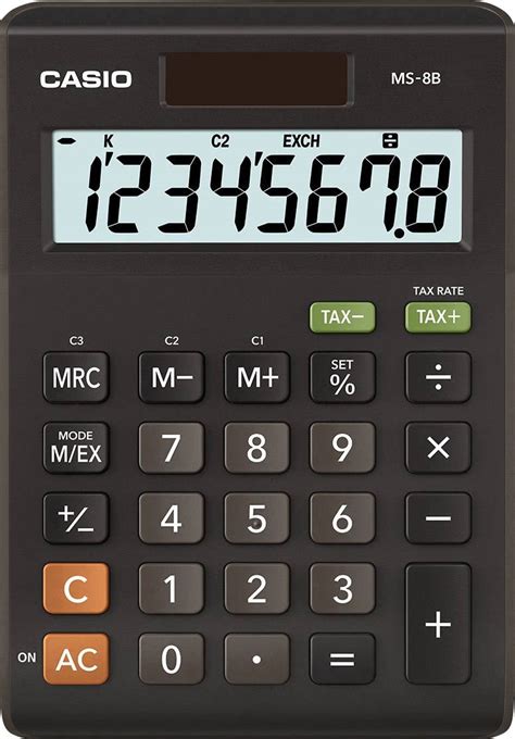 casio ms 8b 8 digit tax desk calculator and basics stapler with 1000