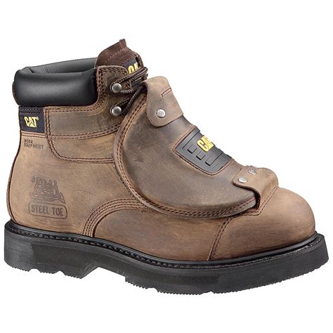 mens cat   assault steel toe work boots brown  work