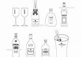 Bottles Cad Blocks Bottle Drawing Champagne Hennessy Dwg Autocad Bar Glasses Block Drawings  Dwgmodels Buckets Bucket Paintingvalley Furniture Liqueur sketch template