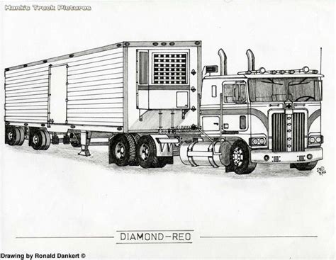 kenworth trailer truck coloring pages semi peterbilt sketch tractor