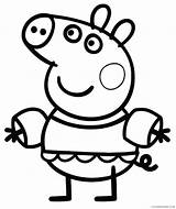 Peppa Coloring Coloring4free sketch template