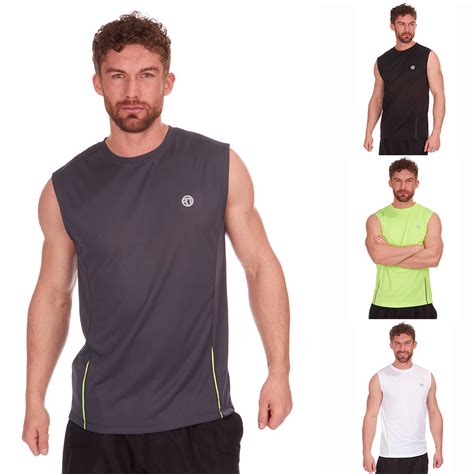 mens activewear sleeveless sports top running training gym vest tank