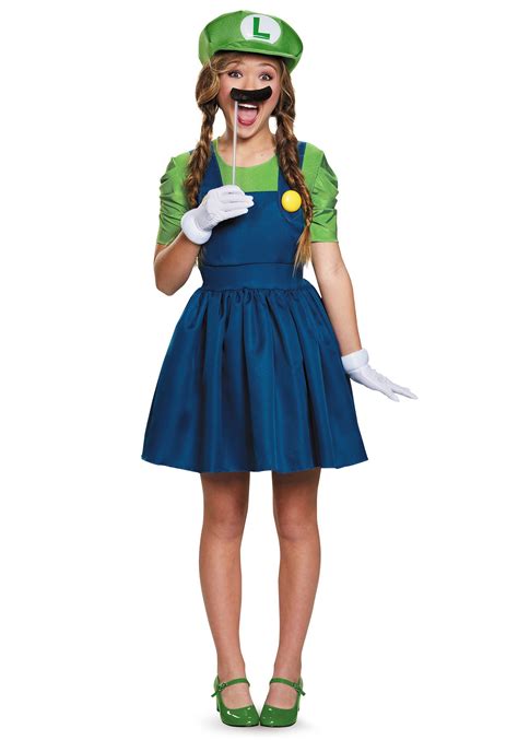 Luigi Tween Girls Skirt Costume