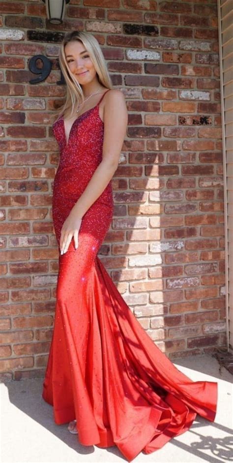 12 Red Prom Dresses For The Wow Look Shimmery Red Pretty Dress I Take