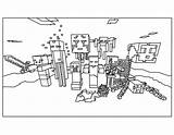 Minecraft Coloring Mobs Pages sketch template