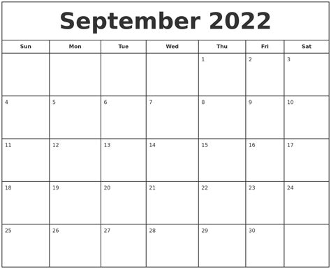 september  print  calendar