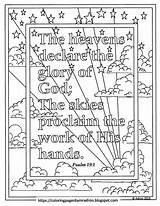 Psalm Heavens Declare Psalms Coloringpagesbymradron Printables sketch template