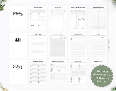 life planner  printable lifestyle organizer mega bundle instant