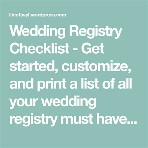 no one told me tips for creating your wedding registry