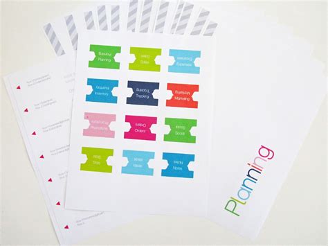clean life  home  printable divider tabs pages