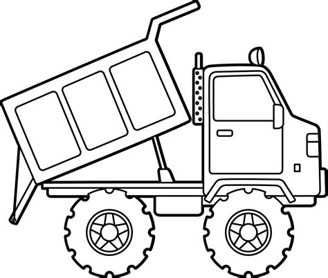 dump truck coloring page isolated  kids coloring home