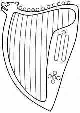 Harp Traceable sketch template