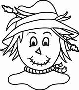 Scarecrow Coloring Pages Printable Halloween Kids Fall Print Choose Board sketch template