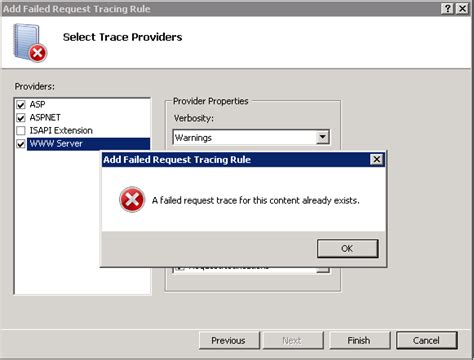 Iis Error For Failed Request Tracing A Failed Request Trace