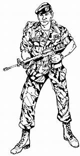 Coloring Army Soldier Pages Men Kids Popular sketch template