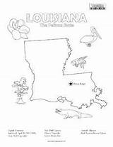 Louisiana Outline sketch template