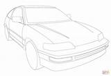 Honda Coloring Cr Pages Printable Drawing Line Categories sketch template