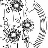 Coloring Flowers Sun Bubakids sketch template