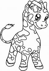 Coloring Pages Baby Giraffe Cute Giraffes Cartoon Animal Kids Printable Animals Drawing Face Print Color Head Google Elephant Getcolorings Search sketch template