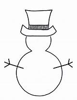 Snowman Template Christmas Outline Clipart Kids Crafts Simple Preschool Printable Craft Snow Drawing Blank Clip Winter Coloring Man Cliparts Pages sketch template