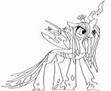 Coloring Pages Pony Little Chrysalis Queen Print Printable Color Info sketch template