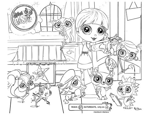 littlest pet shop coloring pages squid army