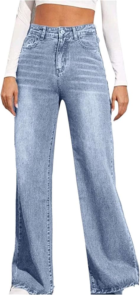 baggy jeans voor dames hoge taille heupjeans voor dames rechte pijpen jeansbroek met wijde