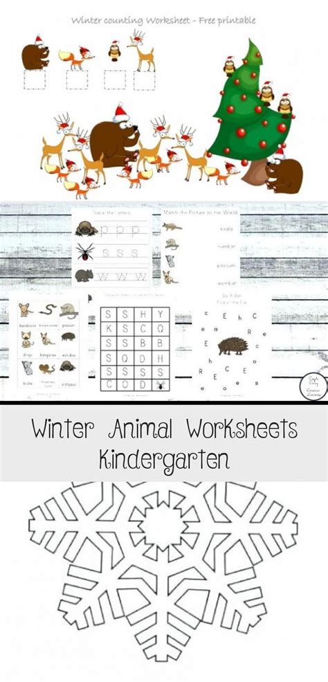 winter animal worksheets kindergarten toysworksheetkindergarten