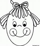 Coloring Girl Symmetry Face Colouring Clipart Pages Printable Head Clip Symmetrical Egg Easter Blank Cliparts Faces Templates Library Kids Little sketch template