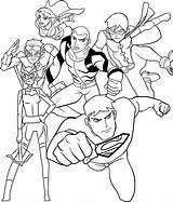 Justice Coloring Pages League Young Printable Nightwing Print Flash Superboy Kid Lego Colouring Robin Miss Artemis Martian Color Kids Drawing sketch template