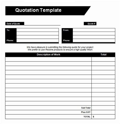 quote request form template beautiful  quotation templates quote