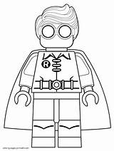 Lego Coloring Pages Robin Batman Printable Print Movie Look Other Popular Kids sketch template