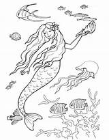 Coloring Pages Mermaid Mermaids Tale Detailed Fairy Dolphin Mako Printable Adults Princess Getcoloringpages Kids Library Clipart Cartoon Color Realistic Getcolorings sketch template