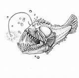 Fish Angler Coloring Pages Color sketch template