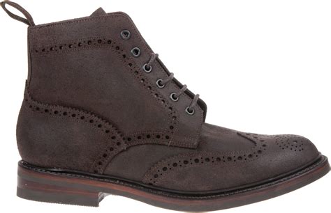 loake bedale dark brown waxed suede formal boots humphries shoes